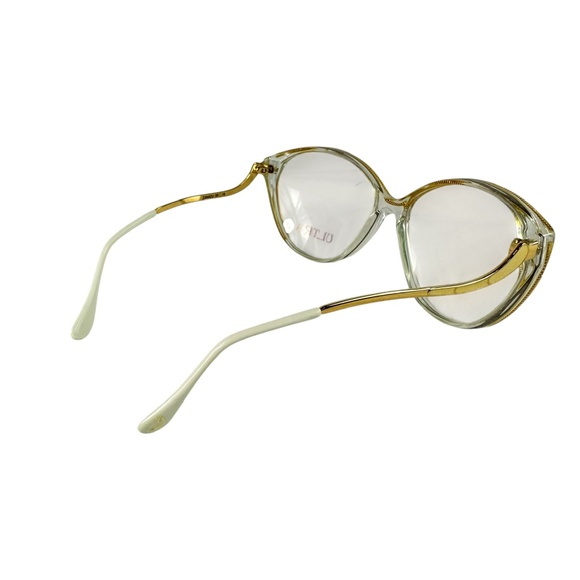 Rare ULTRA Zanadu Designer Gold Cat Eye Glasses Classic Clear Frames 59 18 NOS main image 12